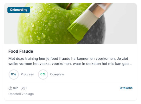 Food Fraude cursus