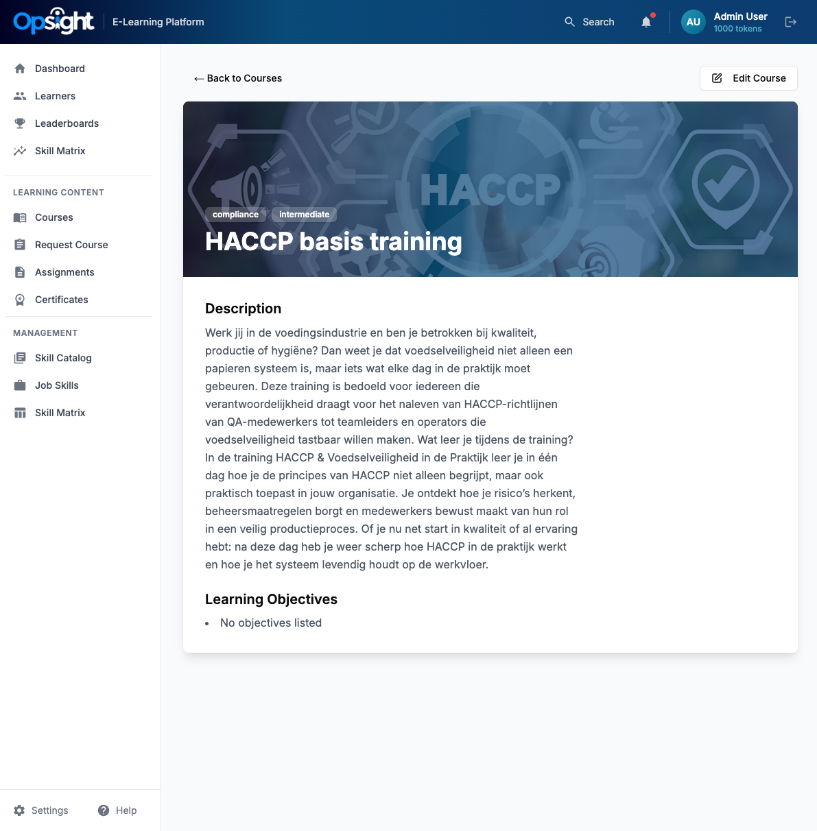 Skills E-Learning Cursus Detail